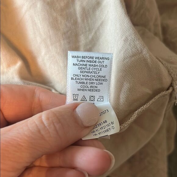 LOGO Lavish Tan Shirtdress with bottom embroidered detail - Picture 7 of 9